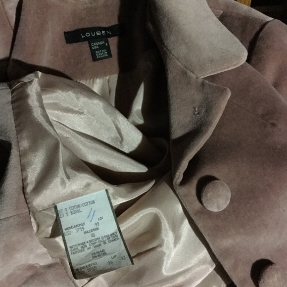 Rose velvet fitted blazer - Picture 4 of 4